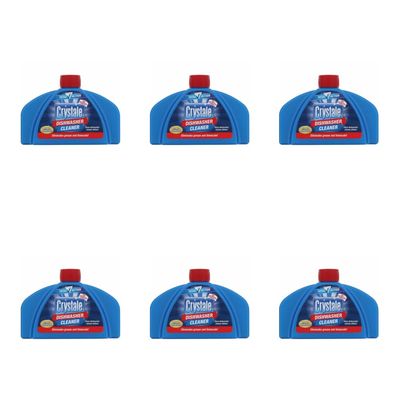 Crystale Total Action Dishwasher Cleaner Liquid, Eliminates Grease and Limescale, 250ml - Pack of 6
