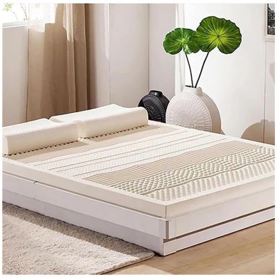 100% Natural Latex Mattress, 7 Orthopedic Support Zones, Pain Relief for Back & Shoulders, 200x210cm (79x83in), able & Eco-Friendly Bedding