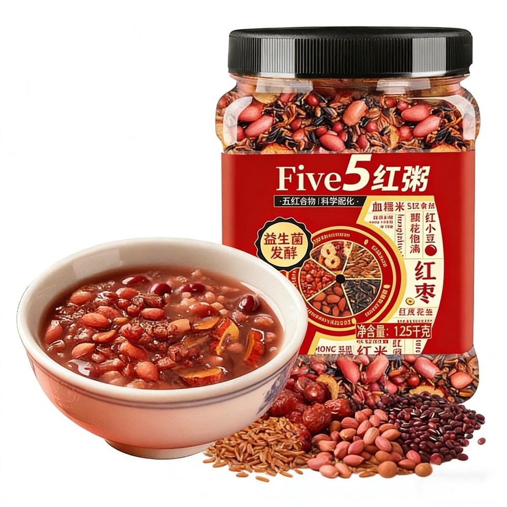 1.25kg Canned Multigrain Breakfast Porridge, Easy Cook Whole Grain Cereal, Healthy Nutritious Morning Meal For Family