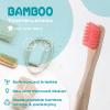 24 Pcs Kids Bamboo Toothbrushes Soft Bristle Toddler Toothbrush BPA Free Wooden Travel Toothbrushes for Kids Children Home Travel School, 5.7 Inches, Individually Wrapped view 3
