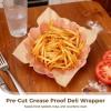 Kronabelle 500 Pcs Deli Wraps 12 X 12 in, Grease Proof Deli Paper Sheets, Disposable Pre-Cut Food Wrapping, Basket Liners for Sandwiches, Fries, Burgers view 2