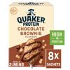 Quaker Oats High Protein Chocolate Brownie Porridge Sachets 8x44g view 2