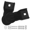 Housoutil 2pcs Electric Wheelchair Accessories Replacement Backrest Frame Foldable Black Plastic Part for Power Wheelchair Easy Install for Seniors view 1