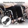Housoutil 2pcs Electric Wheelchair Accessories Replacement Backrest Frame Foldable Black Plastic Part for Power Wheelchair Easy Install for Seniors view 3