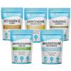5-in-1 Fab Vitality Wellness Bundle Ashwagandha, Magnesium, Vitamin C, Lions Mane & Turmeric 5 Pouch Supplement Set Vegan, UK Made Capsules & Tablets view 1