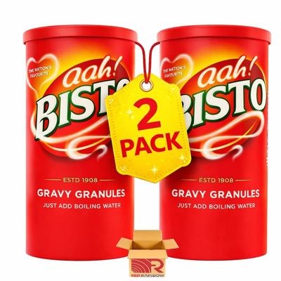 Bisto Gravy Granules 2 x 450g Classic Instant Gravy Just Add Boiling Water, Low Fat & Sugar, Suitable for Vegetarians, Ideal for Roasts & Family Meals By Red Rainbow