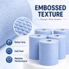 Blue Paper Rolls Pack of 6, 2 Ply Embossed Centrefeed Towels, Absorbent Cleaning Tissue for Kitchen, Workshop, Restaurant, Garage, Washroom & Commercial Wiping view 2