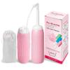 Foldable Butt Shower - 13 Holes for Stronger Water Jet, with 2 Sealing Rings, Lid, Dust Cap & Bag - Ideal as an Intimate Shower, Portable Bidet, for Travel (Pink, 700 ml) view 1