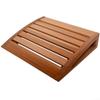 Autilyshop Wooden Sauna Headrest with Ergonomic Curve for Neck Support and Relaxation Natural Grain Finish Modern Design Accessory for Home Spa Steam Room 38x31x7cm(B)