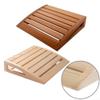 Autilyshop Wooden Sauna Headrest with Ergonomic Curve for Neck Support and Relaxation Natural Grain Finish Modern Design Accessory for Home Spa Steam Room 38x31x7cm(B) view 4