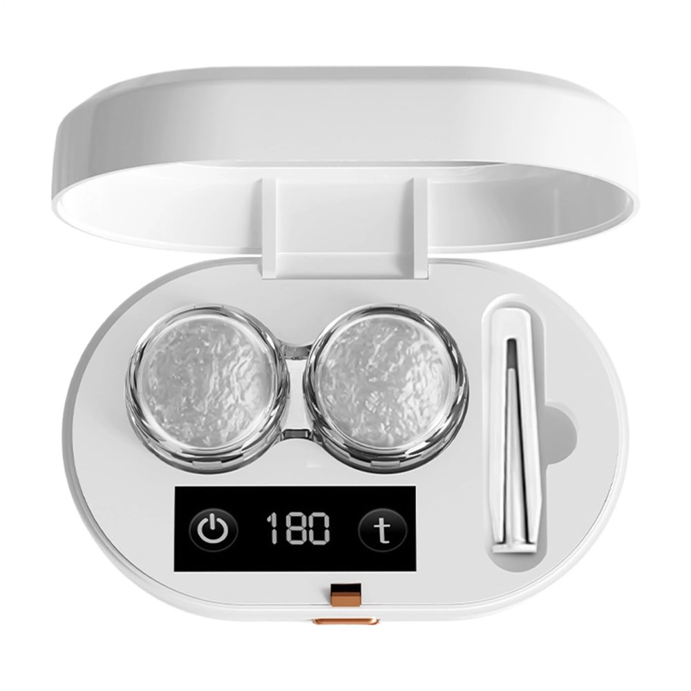 Contact Lens Cleaner Machine - Rechargeable | Ultrasonic Lens Cleaning Machine for Protein Removal, SEO-Rich Automatic Cleaner for Women Adults Home Travel & Night Care