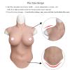 Yuewen No Oil Large Size Silicone Filler 7th Silicone Half Body Suit Breast Plate with Float Point Inside Silicone Breast Forms for Crossdresser view 3