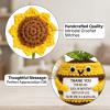 Teacher Gifts, Thank You Gifts for Women, Crochet Sunflower Teacher Gifts, Appreciation Gifts for Colleagues and Staff Members, Bee and Sunflower Set with Storage Bag view 4