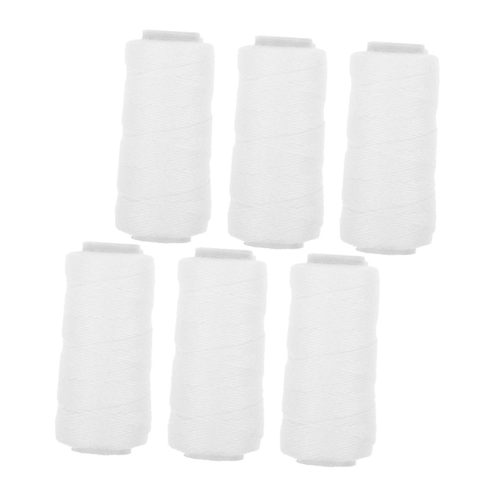 Adorainbow 6 Rolls Hair Removal Thread Cotton Fibers Precise Threading Comprehensive Hair Removal White Epilator Cotton Thread