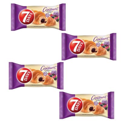 7Days Max Croissant Padure 80g Rich Filled Croissant Snack for Sweet Enjoyment Product of Poland Pack of 4