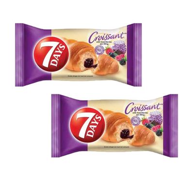 7Days Max Croissant Padure 80g Rich Filled Croissant Snack for Sweet Enjoyment Product of Poland Pack of 2