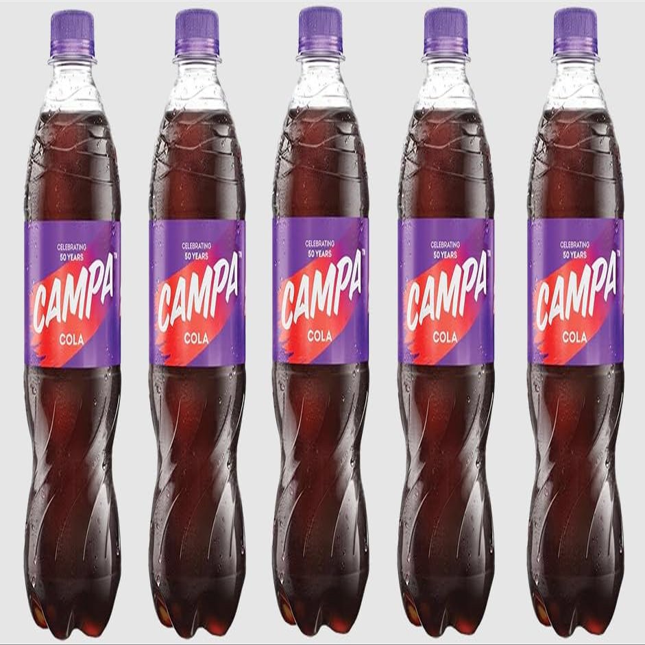 Campa Cola 200ml Bottle | Sparkling Cola Soft Drink | Carbonated Beverage | Ready to Drink Soda (Pack of 5)