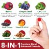 Beetroot Gummies 200mg 20:1 Extract | 8-in-1 NO Boost, CoQ10, L-Arginine, L-Citrulline | Sugar-Free Vegan Gummies 4000mg for Circulation, Energy & Heart Support | Mixed Berry, 90 Gummies view 2