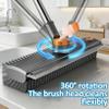 2026 Upgraded 3-in-1 Heavy Duty Floor Scrub Brush, Floor Scrub Brush with Long Handle, 3 in 1 Adjustable Scrub Brush Bathtub with Squeegee for Cleaning Bathroom/Patio (2PCS-Both) view 2