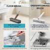 2026 Upgraded 3-in-1 Heavy Duty Floor Scrub Brush, Floor Scrub Brush with Long Handle, 3 in 1 Adjustable Scrub Brush Bathtub with Squeegee for Cleaning Bathroom/Patio (2PCS-Both) view 4