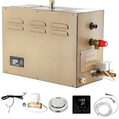 Steam Shower Generator with Auto Drain and LED Controller for Bathroom and Sauna Use