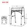 DFGHNBVC Adjustable Height Bariatric Heavy-Duty Folding Walker With Locking Swivel Wheels For Seniors Portable Mobility Aid For Elderly Adults view 2