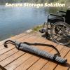 SOESFOUFU Cane & Umbrella Holder Bag - Removable Hanging Organizer Pouch for Wheelchair, Walker, Mobility Scooters - Adjustable Strap with Buckle for Outdoor Activities 29.5" Length view 3