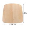 JEWEDECO Wooden Stool Seat Replacement Chair Accessory Home Stool Wooden Seat Sturdy Wood Material Khaki Color Safe Materials Suitable for Wedding Banquet and Offices view 2