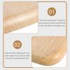 JEWEDECO Wooden Stool Seat Replacement Chair Accessory Home Stool Wooden Seat Sturdy Wood Material Khaki Color Safe Materials Suitable for Wedding Banquet and Offices view 4
