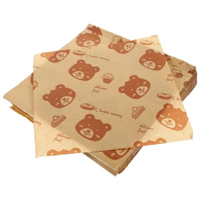 ELEOUTI 500 Sheets Food Wrapping Paper Sheets Oil-Proof Non Odor Paper with Cute and Lovely Design Delicate Look for Storing Leftovers and Picnics