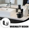 Angoily Black Plastic Shaving Brush Display Stand Sleek Contemporary Razor Brush Organizer Space Saving Grooming Tool Holder for Men view 3