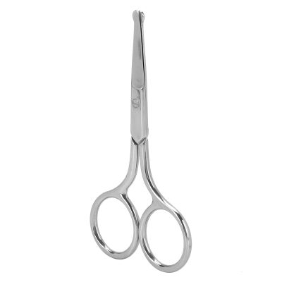 FreshCart Basics Nose Hair Scissors Stainless Steel Precise Trimming Tool for Nose Moustache Eyebrows Beard, Comfortable Grip, for Men Women (MJ-WB090)