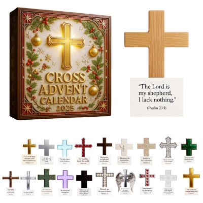 24 Day Advent Calendars Feature Pocket Sized Crosses Ornament and Daily Scripture Reflection for Spiritual Growth Acrylic Crosses Ornament Advent