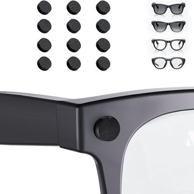 12 Pack LED Light Blocker Covers For Ray-Ban For Meta Smart Glasses, Privacy Camera Lens Shield Stickers For Wayfarer For Skyler Headliner, Ultra-Thin Black Tape Accessories