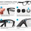 12 Pack LED Light Blocker Covers For Ray-Ban For Meta Smart Glasses, Privacy Camera Lens Shield Stickers For Wayfarer For Skyler Headliner, Ultra-Thin Black Tape Accessories view 4