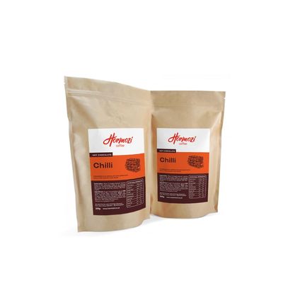 Hormozi Coffee - Chili Gourmet Hot Chocolate Flakes 250g - Rich Creamy Made with Real Chocolate