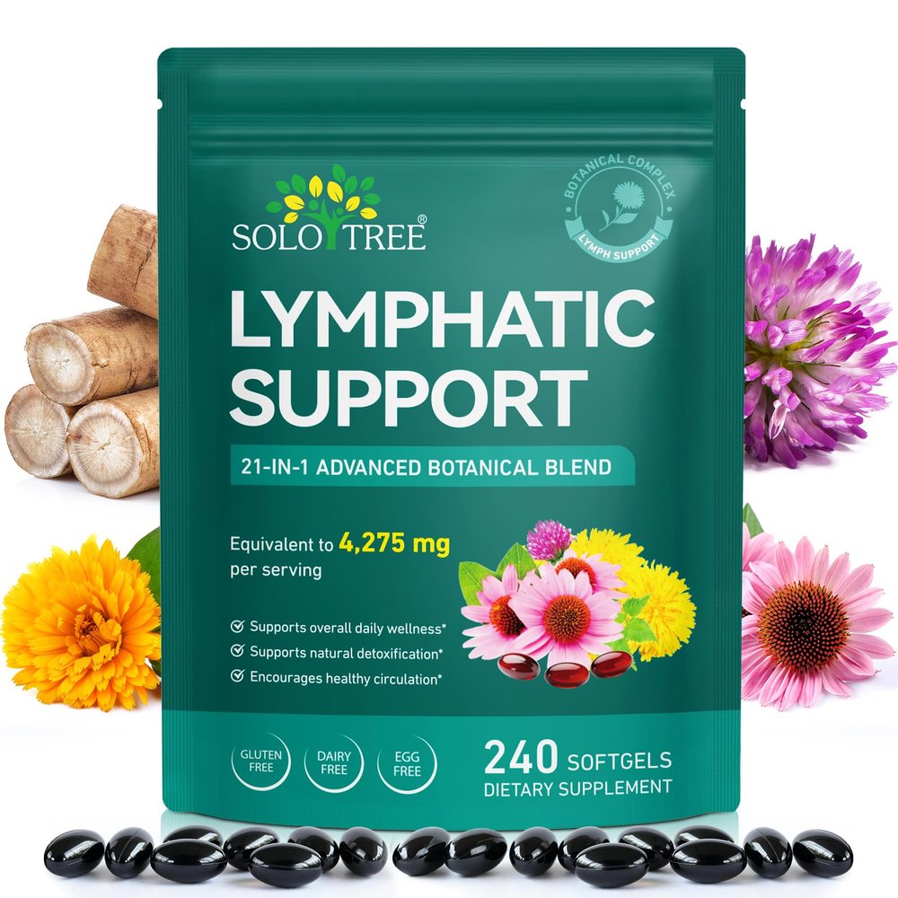 Lymphatic Drainage Supplement Lymph System Support 4275mg Lymph Cleanse Detox Reduce Swelling and Cleanse Lymph with Echinacea, Dandelion & Burdock