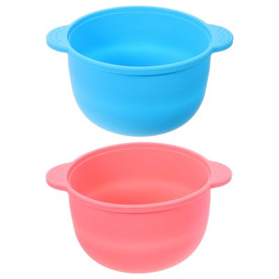 Artibetter 2pcs Folding Silicone Wax Bowls with Precise Scale Large Capacity for Hair Removal and Nose Hair Waxing, Sturdy Silicone Waxing Pots Replacement for Wax Warmer Random Color