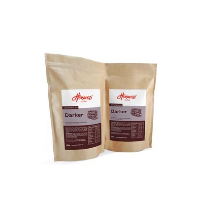 Hormozi Coffee - Darker Chocolate Gourmet Hot Chocolate Flakes 250g - Rich Creamy Made with Real Chocolate