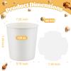 ARQRHTLY 100 PCS 130 oz Disposable Paper Popcorn Buckets with Paper Lids, Large White Blank Popcorn Buckets Food Snack Containers for Parties, Movie Night, Carnival, DIY Crafts, Snacks and Treats view 2