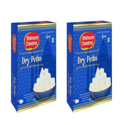 Bhikharam Chandmal Dry Petha 400g Traditional Indian Ash Gourd Sweet - Soft, Translucent & Light Dessert - Vegetarian Mithai - Ready-to-Eat Festive Sweet (Pack of 2)
