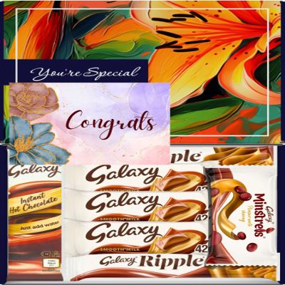 Benerry Chocolate Gift Box Hamper - 7 Treats Congratulations Gift - Smooth Sweet Box of Chocolates