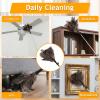 19-49Inch Feather Cleaning Tool,Extendable & Bendable Ostrich Feather Duster with Handle Reusable Feathers Cleaning Supplies for Ceiling Fan, Blinds, Car view 4