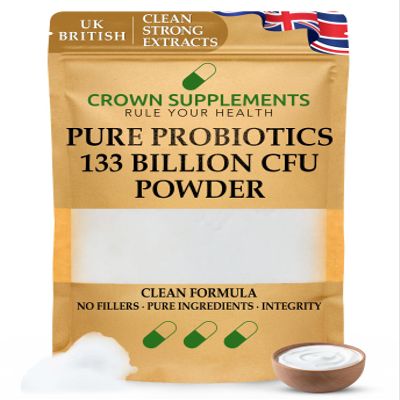 Pure Probiotic Powder 182 Billion CFU | Clean 6 Strains | Crown Supplements UK (30G)