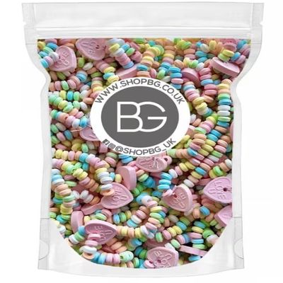 BG 500g Candy Necklaces Favourite Fun Old Fashioned Sweet Shop Candies Retro Pick & Mix Sweets - Candy Necklaces 500g