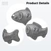 Kronabelle 2 Pcs Fish-Shaped Iron Supplement, Iron Fish Cooking Tool, Natural, Cast Iron, 5.9 X 3.9 In, Includes Cotton Bag For Iron Deficiency, Gray view 2