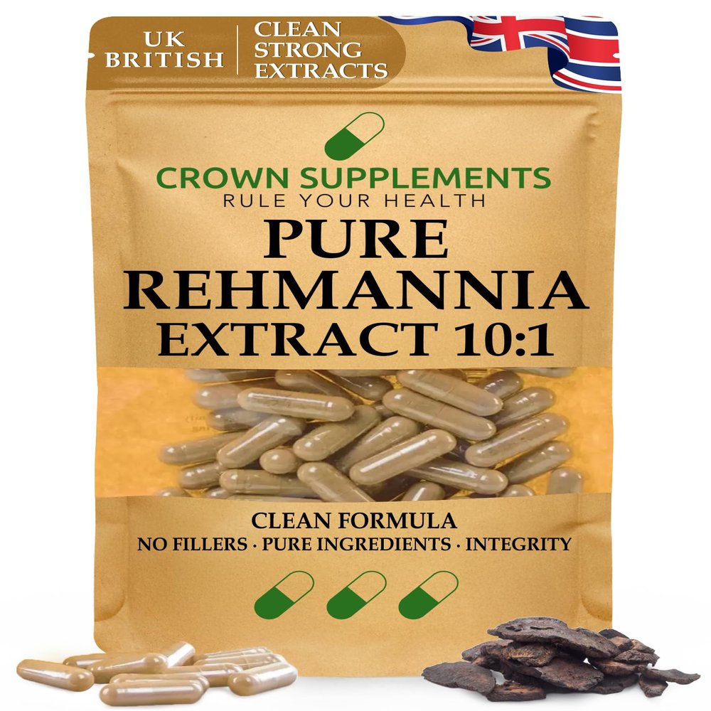 Pure Rehmannia Root Capsules Extract 10:1 | Clean Formula | Crown Supplements UK (270 Capsules)