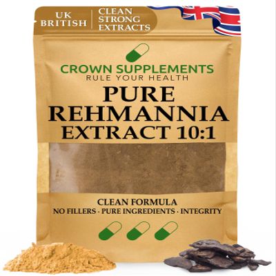 Pure Rehmannia Root Powder Extract 10:1 | Clean Formula | Crown Supplements UK (500G)