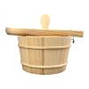 budiniao Versatile 5L Sauna Bucket and Ladle Wooden Bath Spa Accessory Suitable for Multiple Uses Indoor and Outdoor Settings 5L Sauna Bucket and Ladle Wood Set