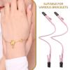 Abaodam 2Pcs Pink Bracelet Fastener Helper Tool with Quick Release Clasp Assistant for WomenS Jewelry Making and Accurate Positioning view 3